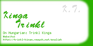 kinga trinkl business card